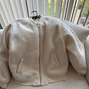 H&M Off White Bomber Jacket